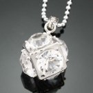 18k gold plate Sphere ball swarovski pendant & necklace ! Gift Jewelry & Love