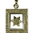 Silver necklace & pendant of spinning star of David ! Gift Jewelry & Love