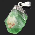 Fashion sterling silver 925 necklace & rough fluorite pendant ! Gift & Jewelry