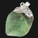 Fashion sterling silver 925 necklace & rough fluorite pendant ! Gift & Jewelry