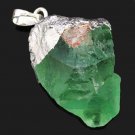 Fashion sterling silver 925 necklace & rough fluorite pendant ! Gift & Jewelry