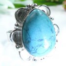 Beautiful fashion Turquoise silver 925 ring size 7 1/2 ! Gift Jewelry and Love