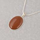 Fashion silver necklace and pendant set golden sand stone ! Gift Jewelry & Love