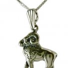 Silver Aries pendant + chain , Astrology Horoscope