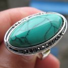 Fashion Thailand silver ring green Turquoise stone size 7.5 Gift Jewelry & Love