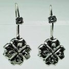 Pretty fashion dangle silver earrings - flower design ! Gift Jewelry & Love