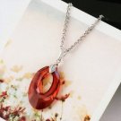 Special 18K GP Necklace Red Swarovski Crystal Pendant
