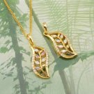 18K Gold Plated Multicolor Swarovski Pendant Necklace ! Gift Jewelry & Love