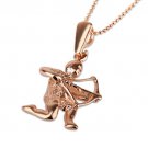 Gold Sagittarius pendant 14k chain Astrology Horoscope ! Gift Jewelry & Love