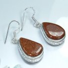 Fine fashion silver 925 & natural Sun sitara earrings ! Gift Jewelry and Love