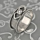 Special fashion sterling 925 ring size 8 ! unique design ! Gift Jewelry & Love