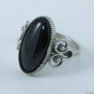 High quality silver 925 ring placed - Onyx - sterling