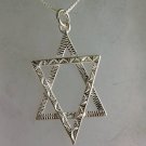 fine silver 925 star of David pendant & sterling chain ! Gift Jewelry & Love