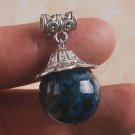 Fashion natural chrysocolla gemstone silver pendant & necklace ! Gift & Jewelry