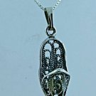 Silver 925 pendant " luck sandal " & sterling necklace ! Gift Jewelry & Love
