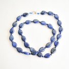 17.3" Lapis lazuli beaded necklace drop design gemstone ! Gift Jewelry & Love