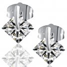 Fashion white 14k gold filled women square zircon stud earrings ! Gift & Jewelry