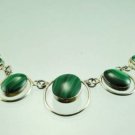 Fine fashion Malachite & silver pendant sterling chain ! Gift Jewelry & Love