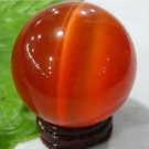 Asian cat eye quarts crystal healing ball sphere + stand ! Gift Jewelry & Love