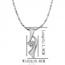 Fashion 18k Gold Plated white crystal pendant necklace ! gift jewelry & love