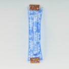 modern hand made thick glass mezuzah house with Jerusalem houses decorating