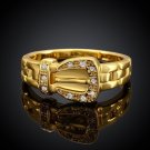 Fashion Design 9K Yellow Gold Filled Belt Zircons Ring Size 7 ! Gift & Jewelry