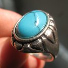 Fashion Thailand silver ring blue Turquoise stone size 8 ! Gift Jewelry & Love