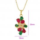 Beautiful elegant 24KGP Lady Pendant and necklace ! Gift Jewelry & Love