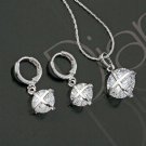 18k gold plated set necklace pendant and earrings ! Gift Jewelry & Love