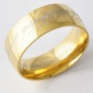 Fashion 9K Yellow Gold Filled Carved Letter Band Ring Size 9 ! Gift & Jewelry