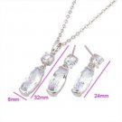 18k GP pretty jewelry set necklace pendant and earrings ! Gift Jewelry & Love