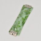 modern hand made thick glass mezuzah house with Jerusalem decorating - Judaica