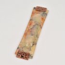 modern hand made thick glass mezuzah house with Jerusalem decorating - Judaica