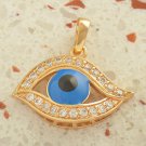 Fashion 18k gold plated blue eye set zircons pendant & necklace ! Jewelry & Gift