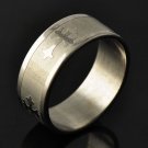 Fashion unisex white gold filled cross pattern ring size 7.5 ! Gift & Jewelry