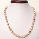 18" Fashion fresh water pink pearls ball beaded necklace ! Gift Jewelry & Love