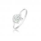 Fine Fashion sterling silver 925 ring white zircon size 6 ! Gift Jewelry & Love