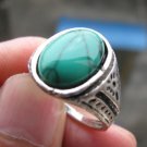 Fashion Thailand silver ring green Turquoise stone size 8.5 Gift Jewelry & Love