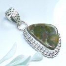 Jasper stone silver 925 pendant + sterling 925 chain ! Gift Jewelry & Love