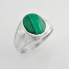 fine fashion silver ring set Malachite stone, sterling ! Gift Jewelry & Love