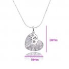 Pretty heart 18K Gold Plated Pendant & Necklace ( chain ) ! Gift Jewelry & Love