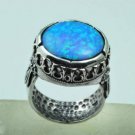 Special pure fashion silver ring set with opal stone ! Gift Jewelry & Love