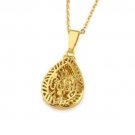 Nice golden 18k gp Allah Islam Pendant and necklace