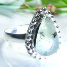 Beautiful fashion Prehnite silver 925 ring size 8 3/4 ! Gift Jewelry and Love