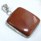Fine Brown quadrangle Sun sitra silver pendant necklace ! Gift Jewelry & Love