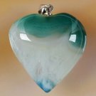 Fashion silver necklace & pendant set agate geode heart ! Gift Jewelry & Love