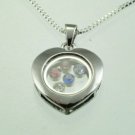 Fine fashion sterling pendant of heart with zircons ! Gift Jewelry & Love