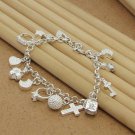 Fashion solid silver 925 bracelet cross moon ring and more ! Gift Love & Jewelry