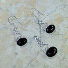 Fashion natural black onyx earrings & silver pendant & necklace ! Gift & Jewelry