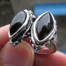 Fashion silver natural black onyx gemstone ring size 9 ! Gift Jewelry & Love